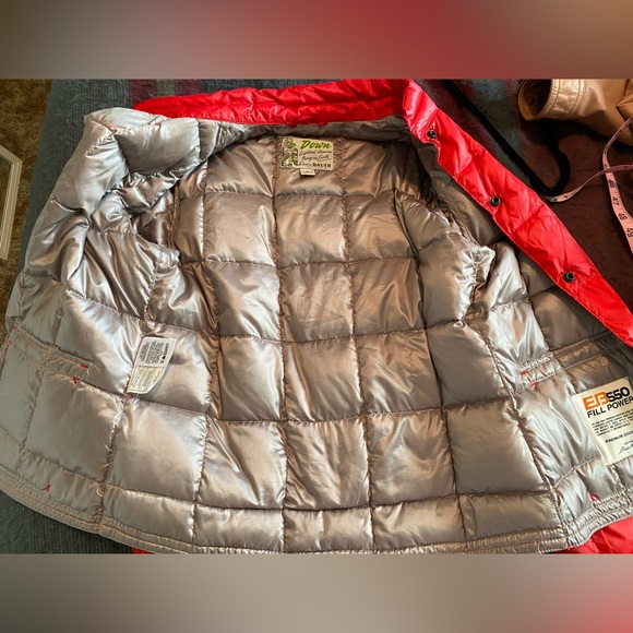Eddie Bauer Red EB550 Fill Power Goose Down Lightweight Puffer Women Size Small - Picture 6 of 11